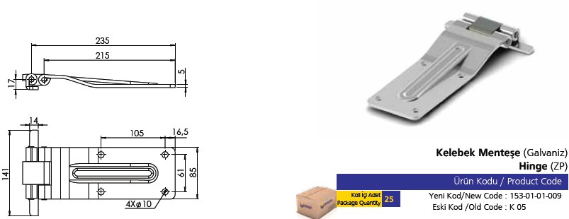 BALAMA autofrigorifica carosare inchidere auto frigorifica balamale hinge cromate din crom